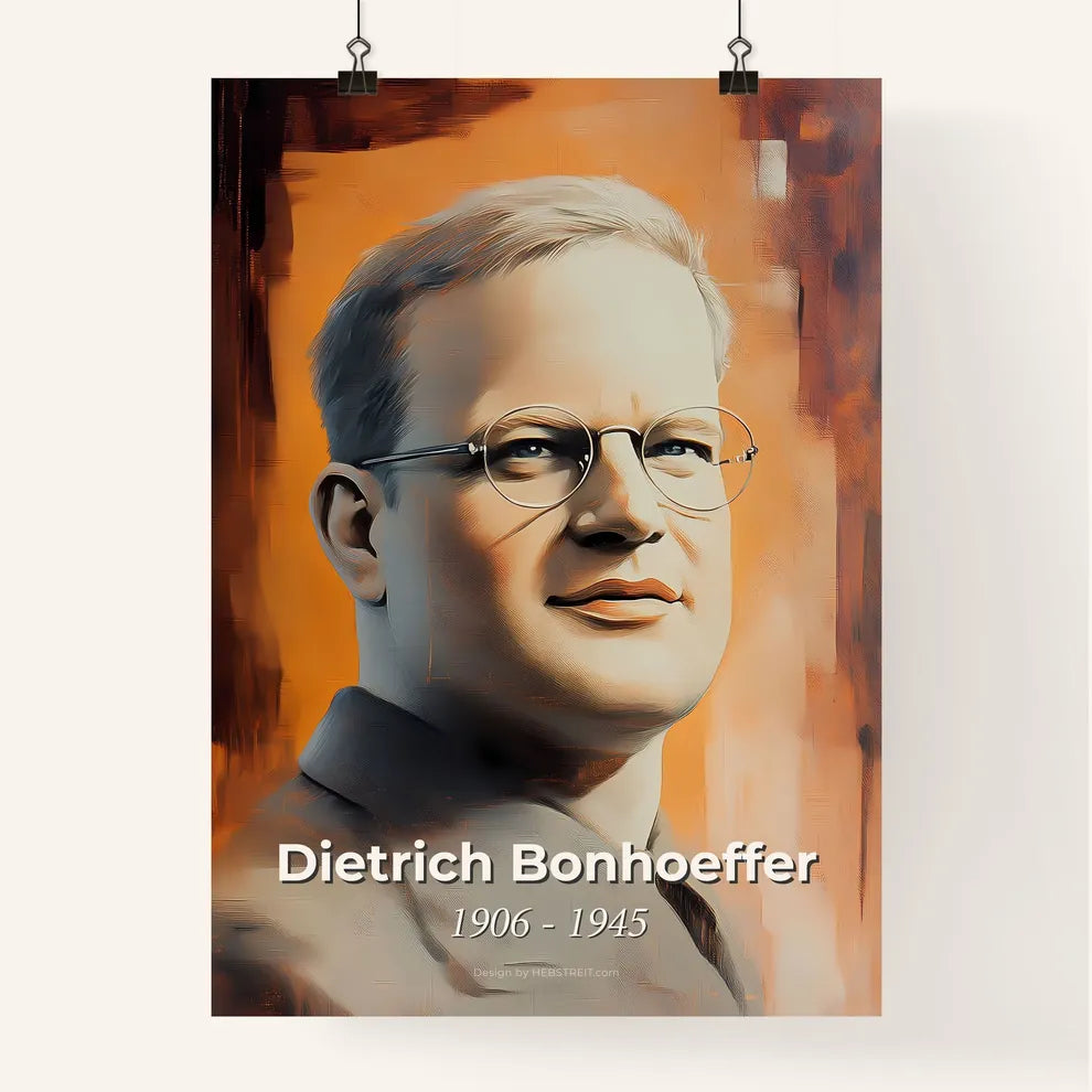 Portrait of Dietrich Bonhoeffer Poster