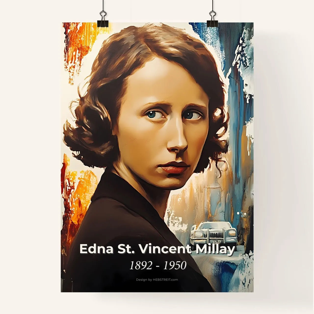 Portrait of Edna St Poster