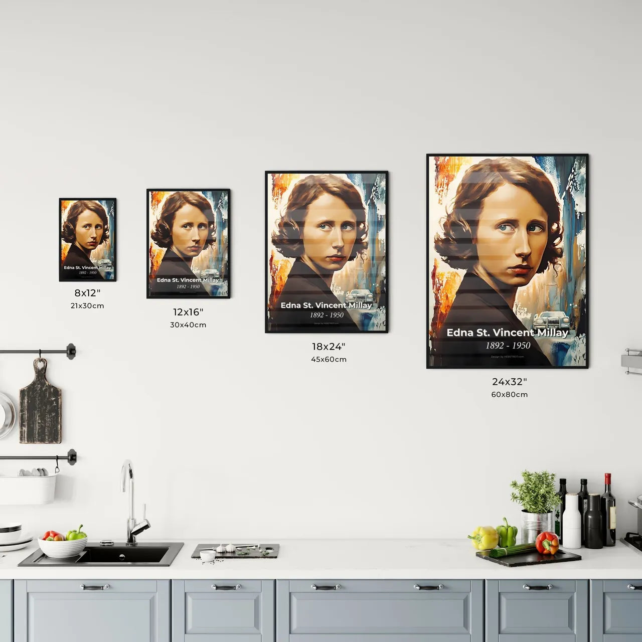 Portrait of Edna St - Kitchen Hangings