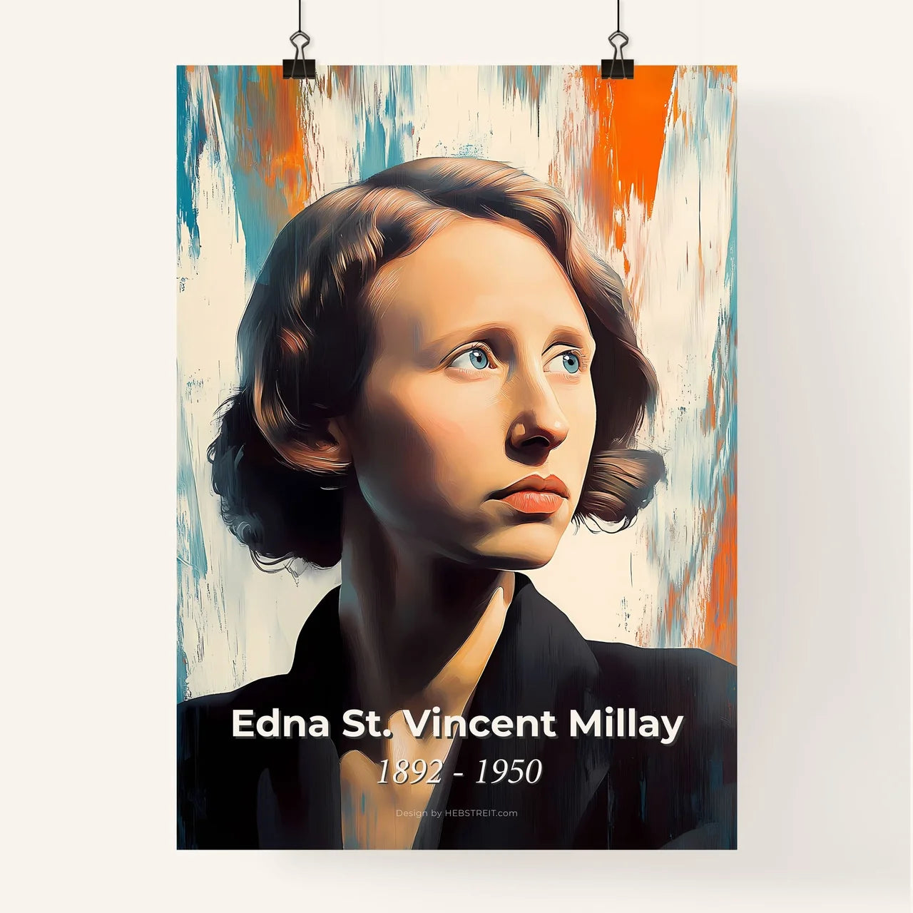 Portrait of Edna St Poster