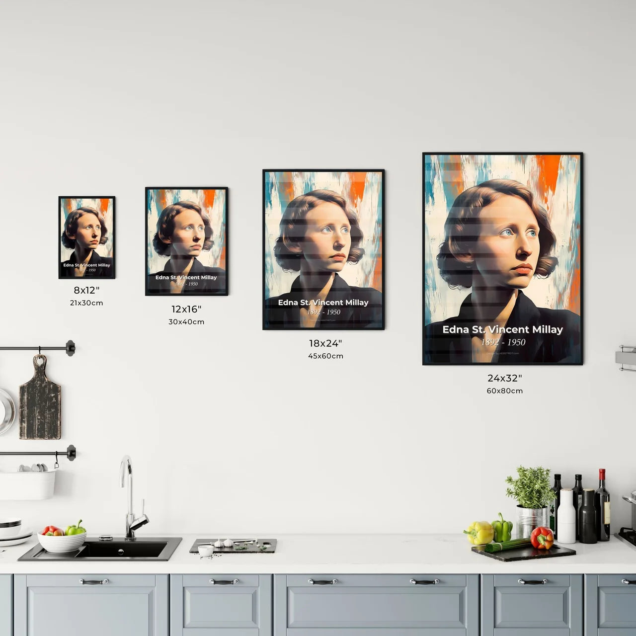 Portrait of Edna St - Kitchen Hangings