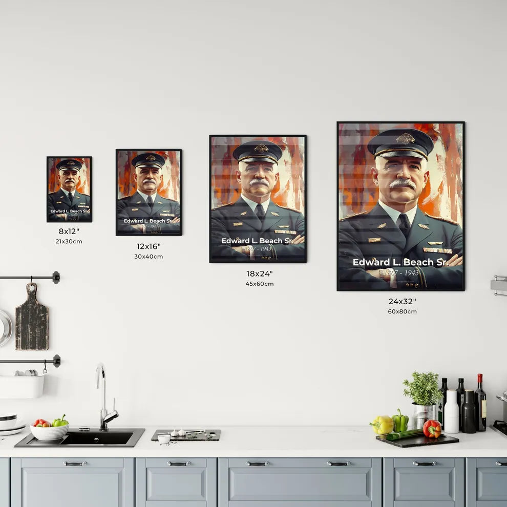 Portrait of Edward L. Beach Sr. Size Chart