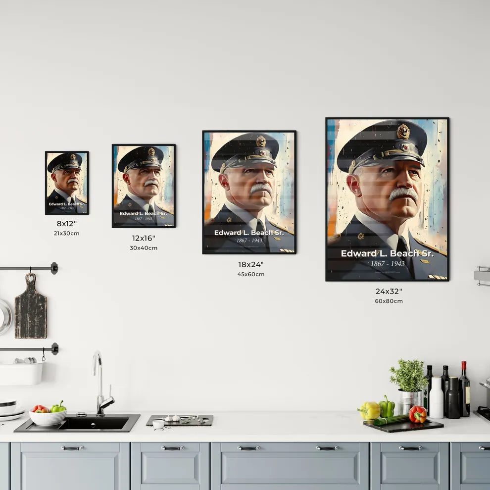 Portrait of Edward L. Beach Sr. Size Chart