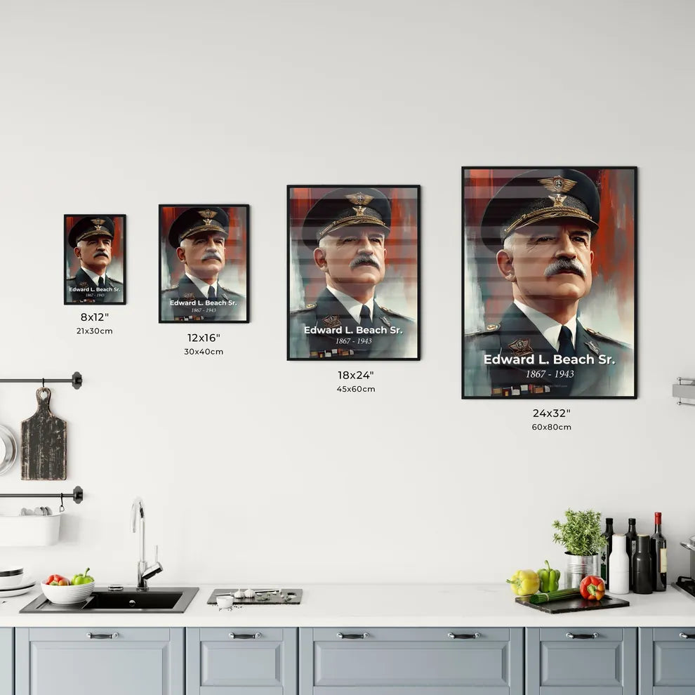 Portrait of Edward L. Beach Sr. Size Chart