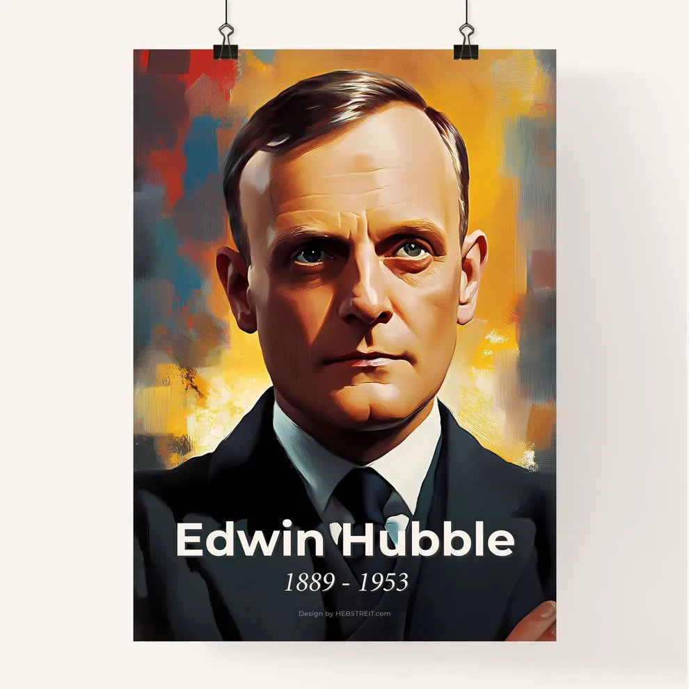 Portrait of Edwin Hubble Poster