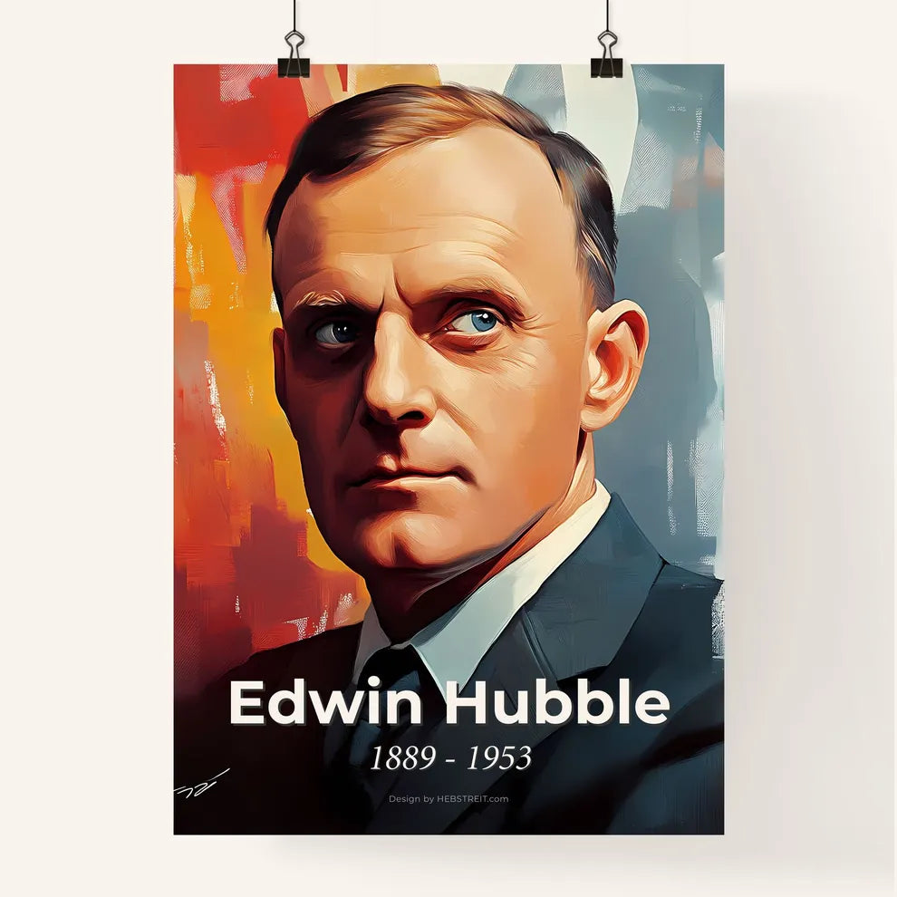 Portrait of Edwin Hubble Poster