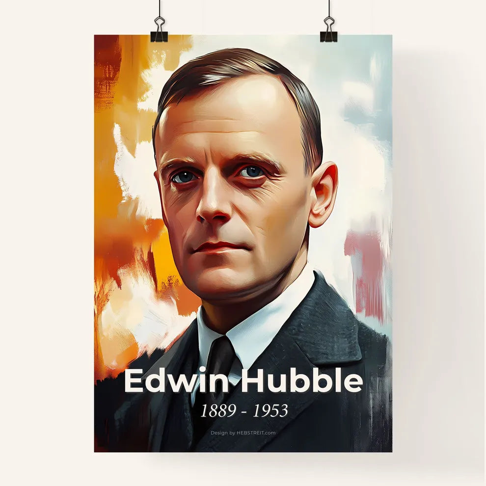 Portrait of Edwin Hubble Poster