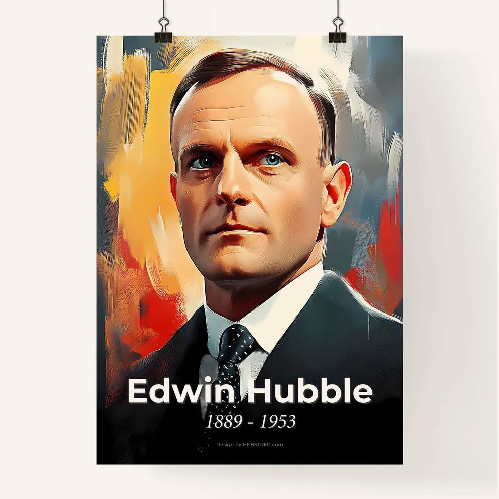 Portrait of Edwin Hubble Poster