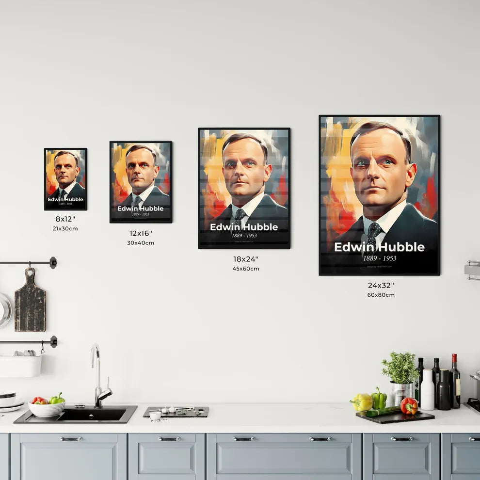 Portrait of Edwin Hubble Size Chart