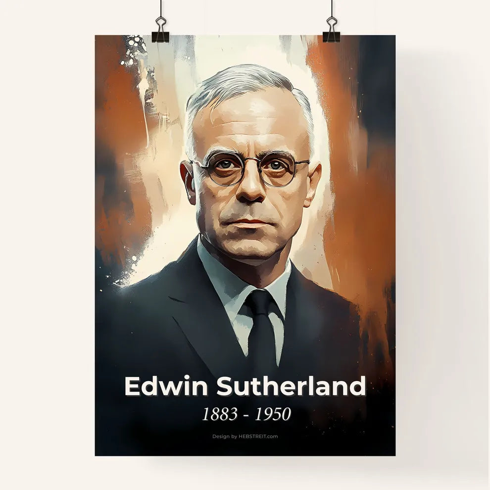Portrait of Edwin Sutherland Poster