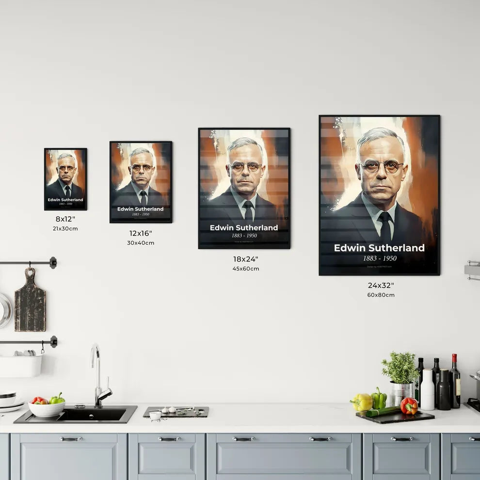 Portrait of Edwin Sutherland Size Chart