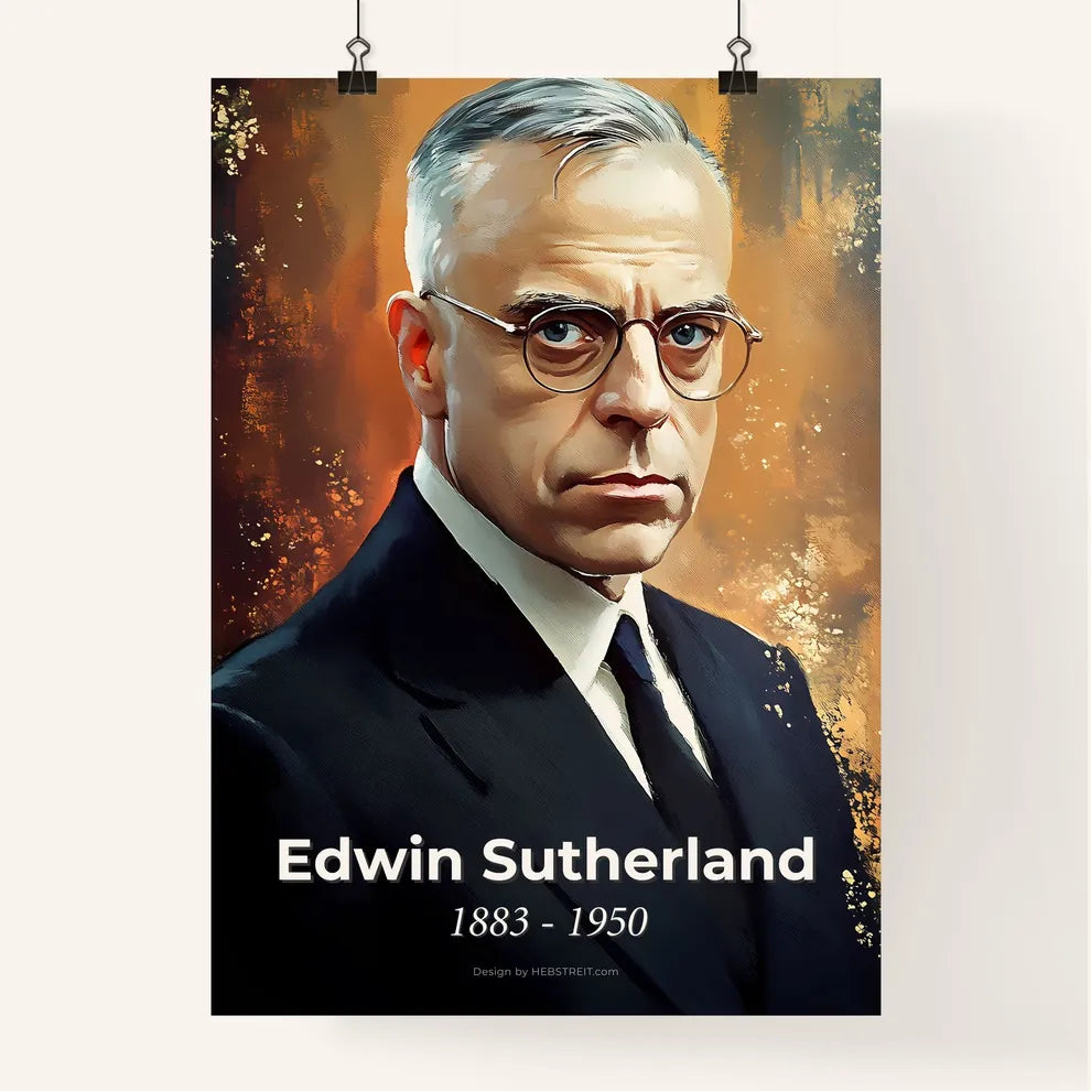 Portrait of Edwin Sutherland Poster