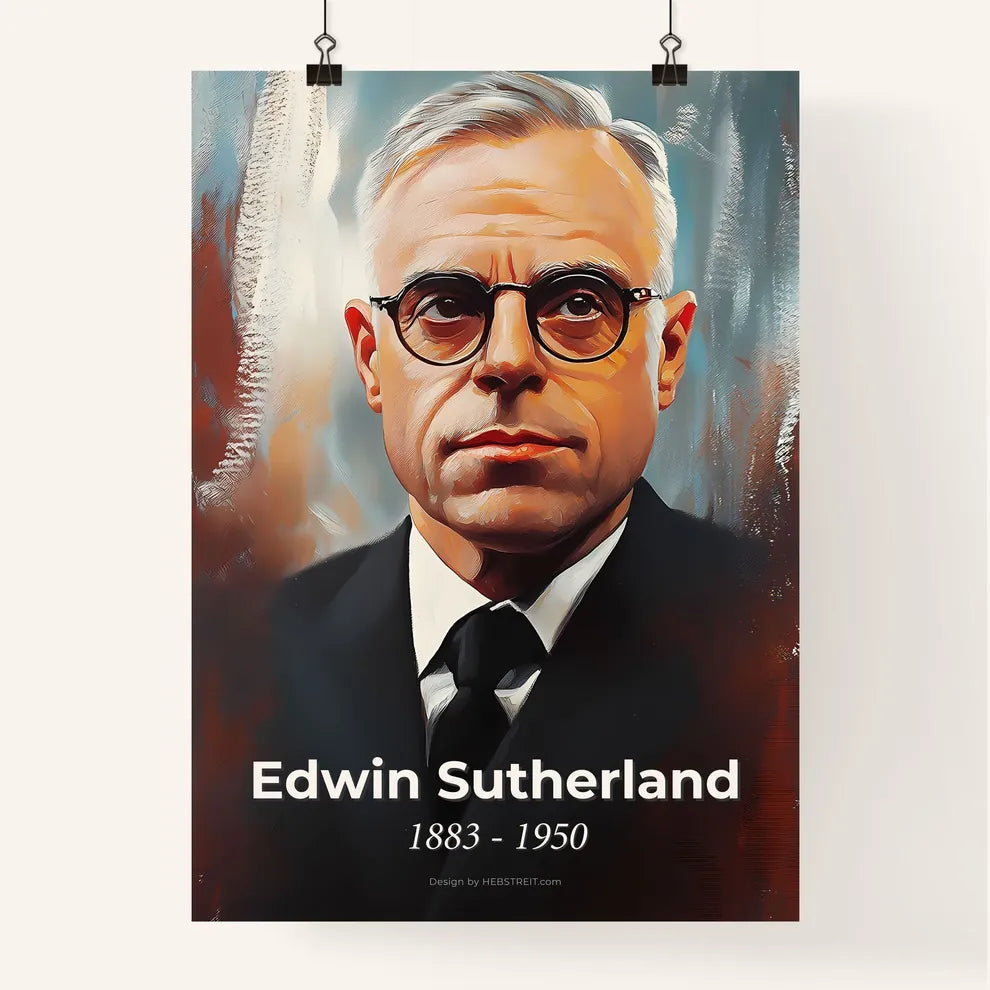 Portrait of Edwin Sutherland Poster