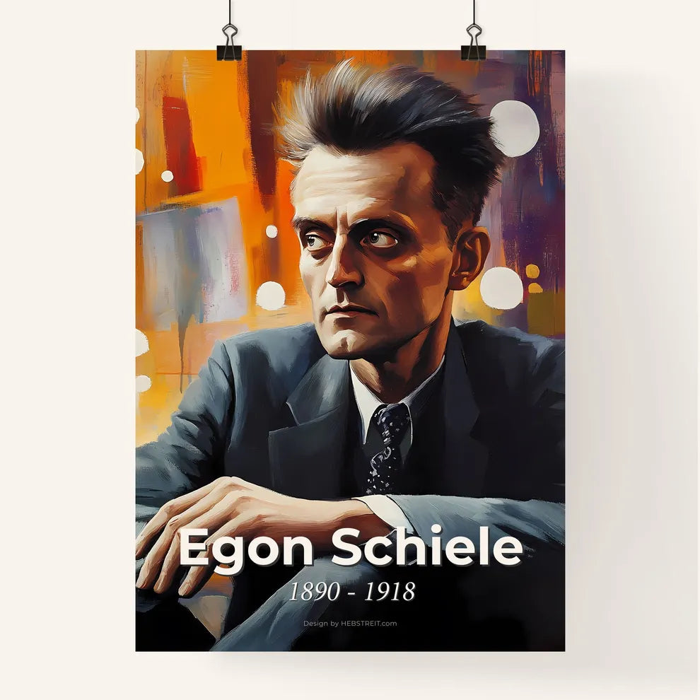 Portrait of Egon Schiele Poster
