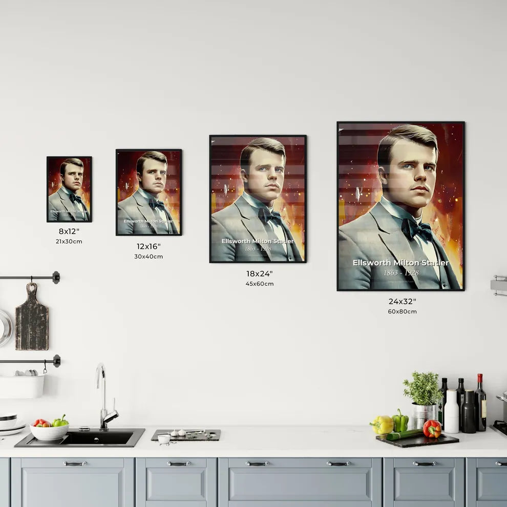 Portrait of Ellsworth Milton Statler Size Chart