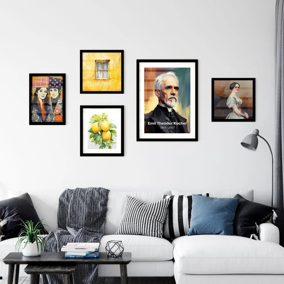 Portrait of Emil Theodor Kocher Wall Art