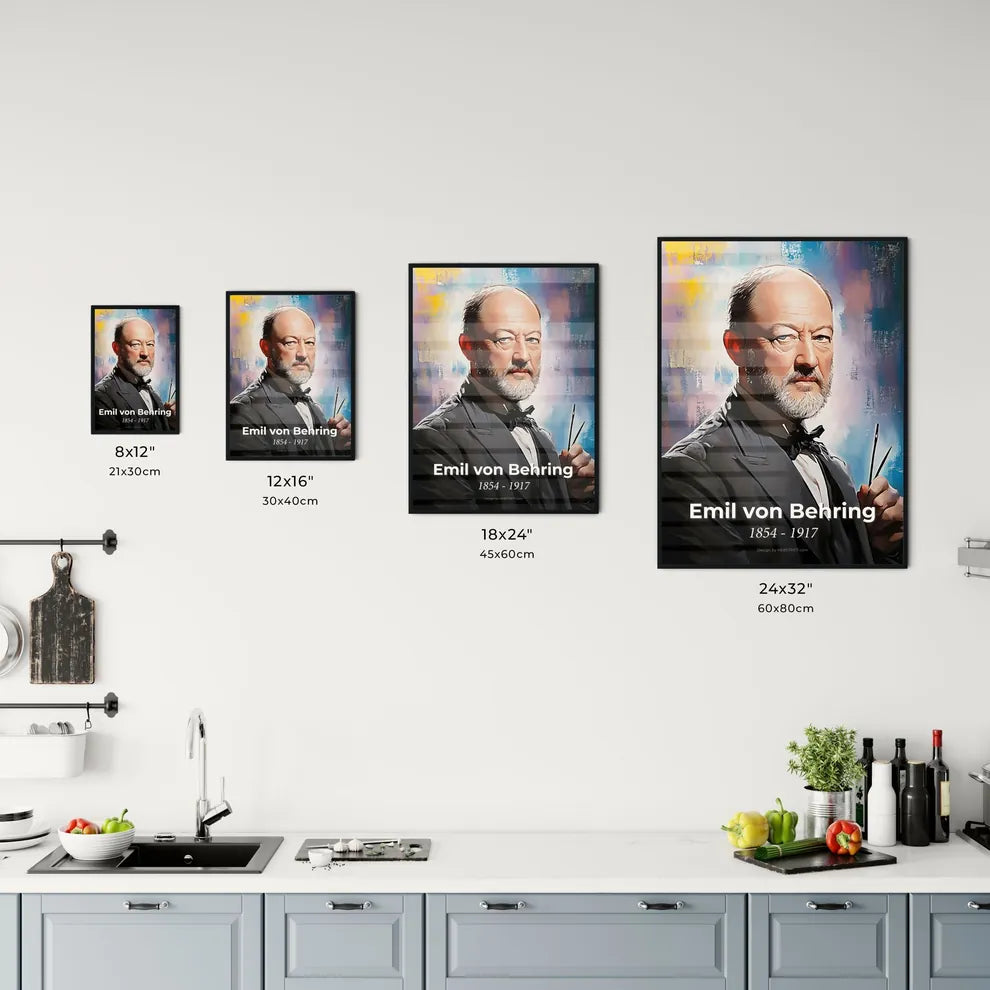 Portrait of Emil von Behring Size Chart