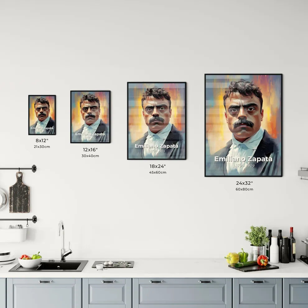 Portrait of Emiliano Zapata Size Chart