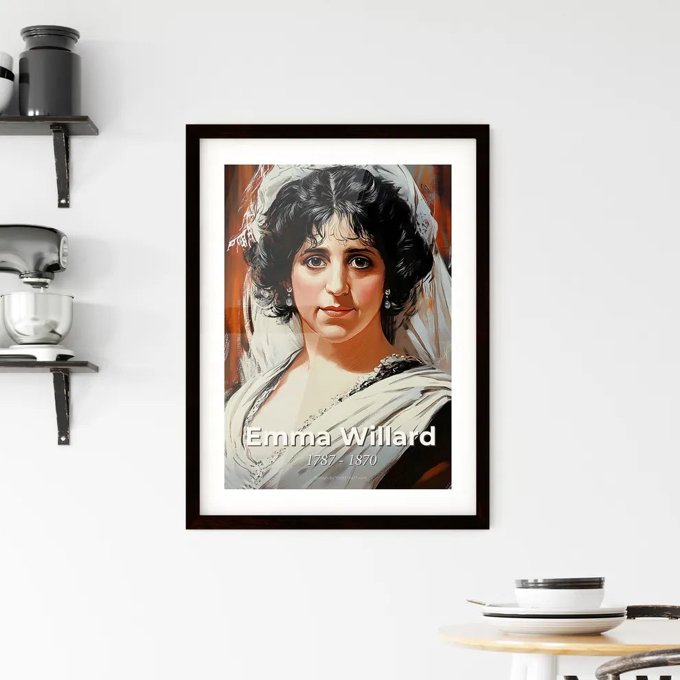 Portrait of Emma Willard Framed Print