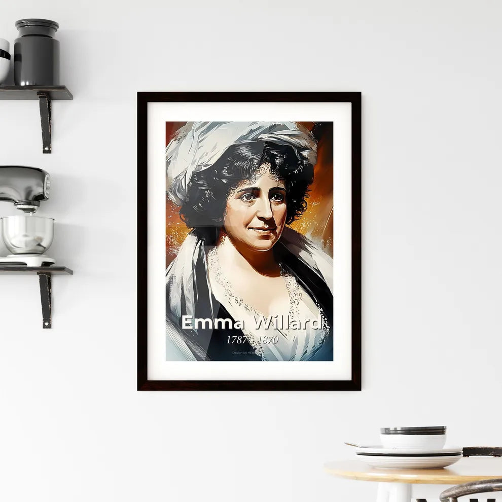 Portrait of Emma Willard Framed Print