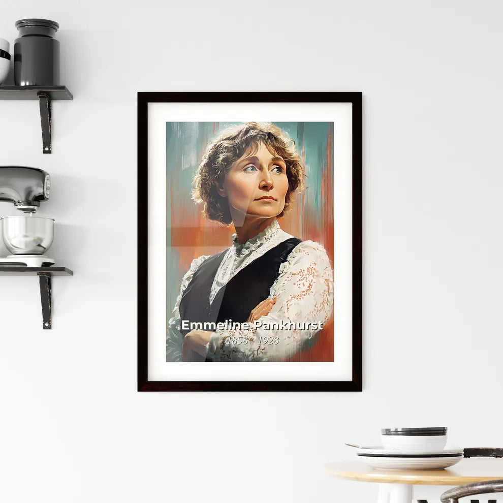 Portrait of Emmeline Pankhurst Framed Print