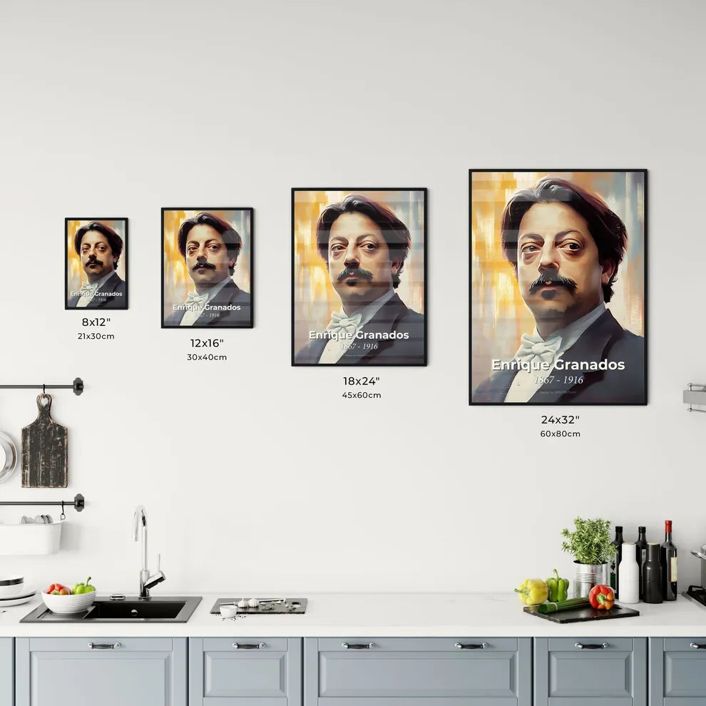 Portrait of Enrique Granados Size Chart