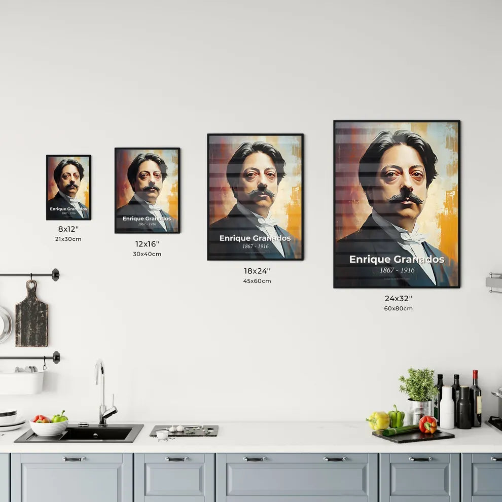 Portrait of Enrique Granados Size Chart