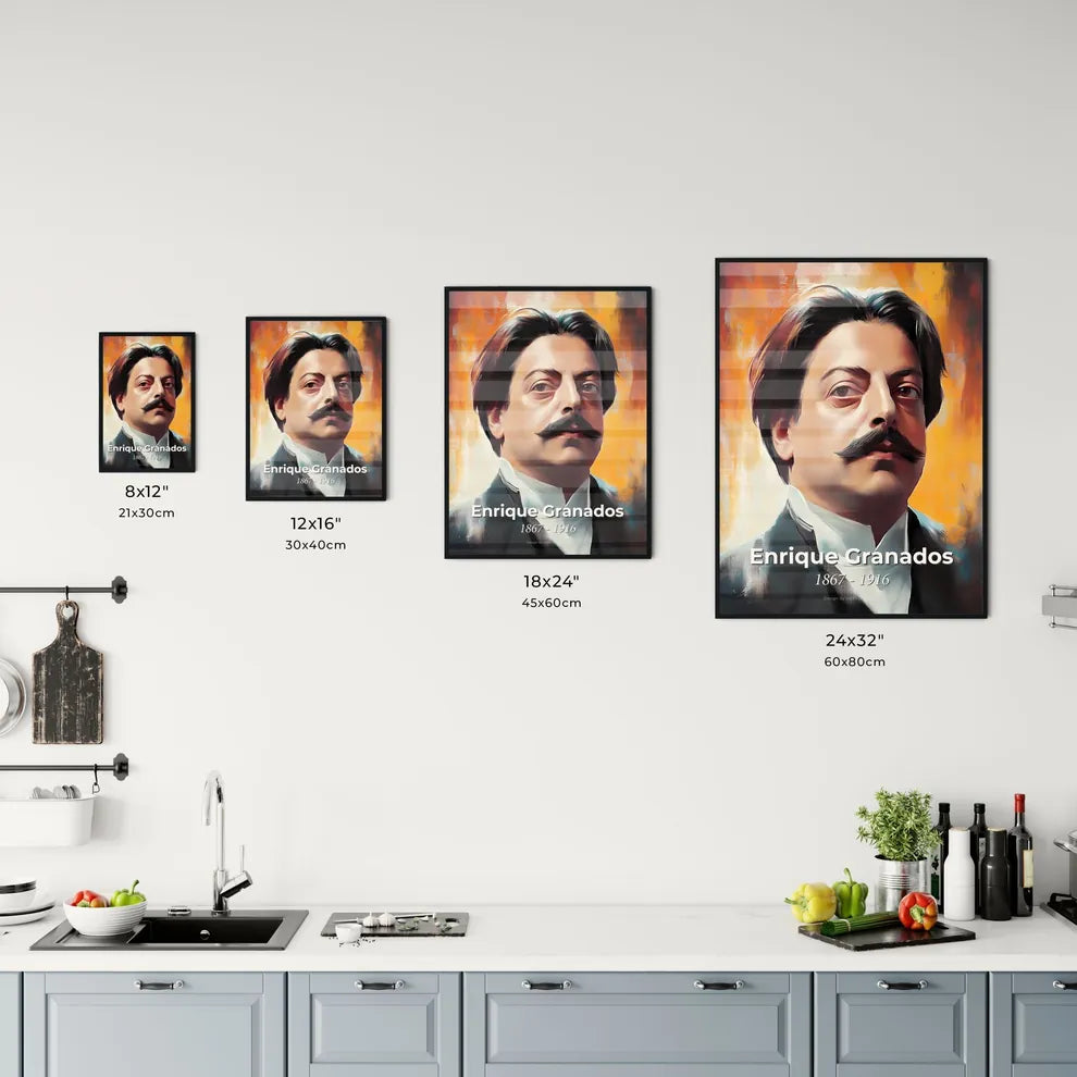 Portrait of Enrique Granados Size Chart