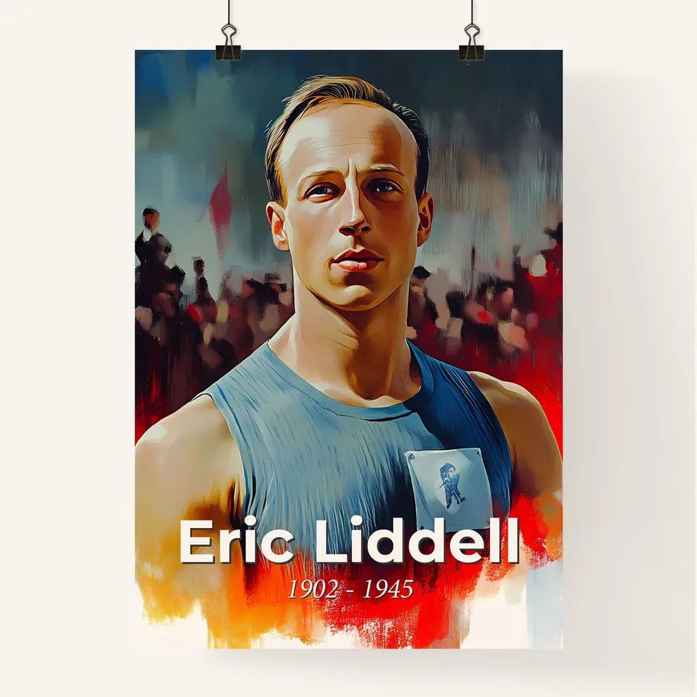 Portrait of Eric Liddell Poster