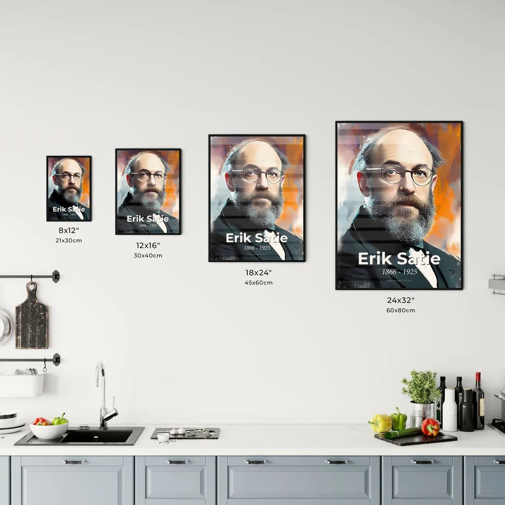Portrait of Erik Satie Size Chart