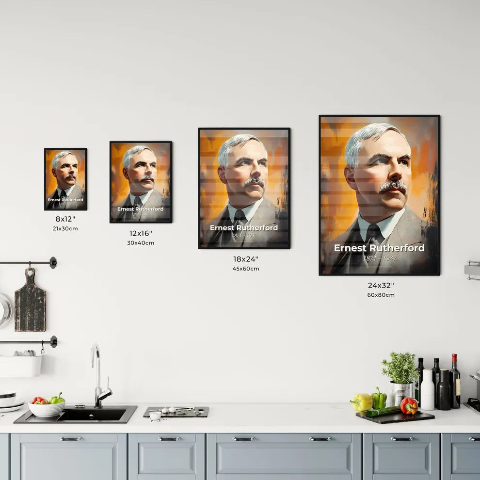 Portrait of Ernest Rutherford Size Chart