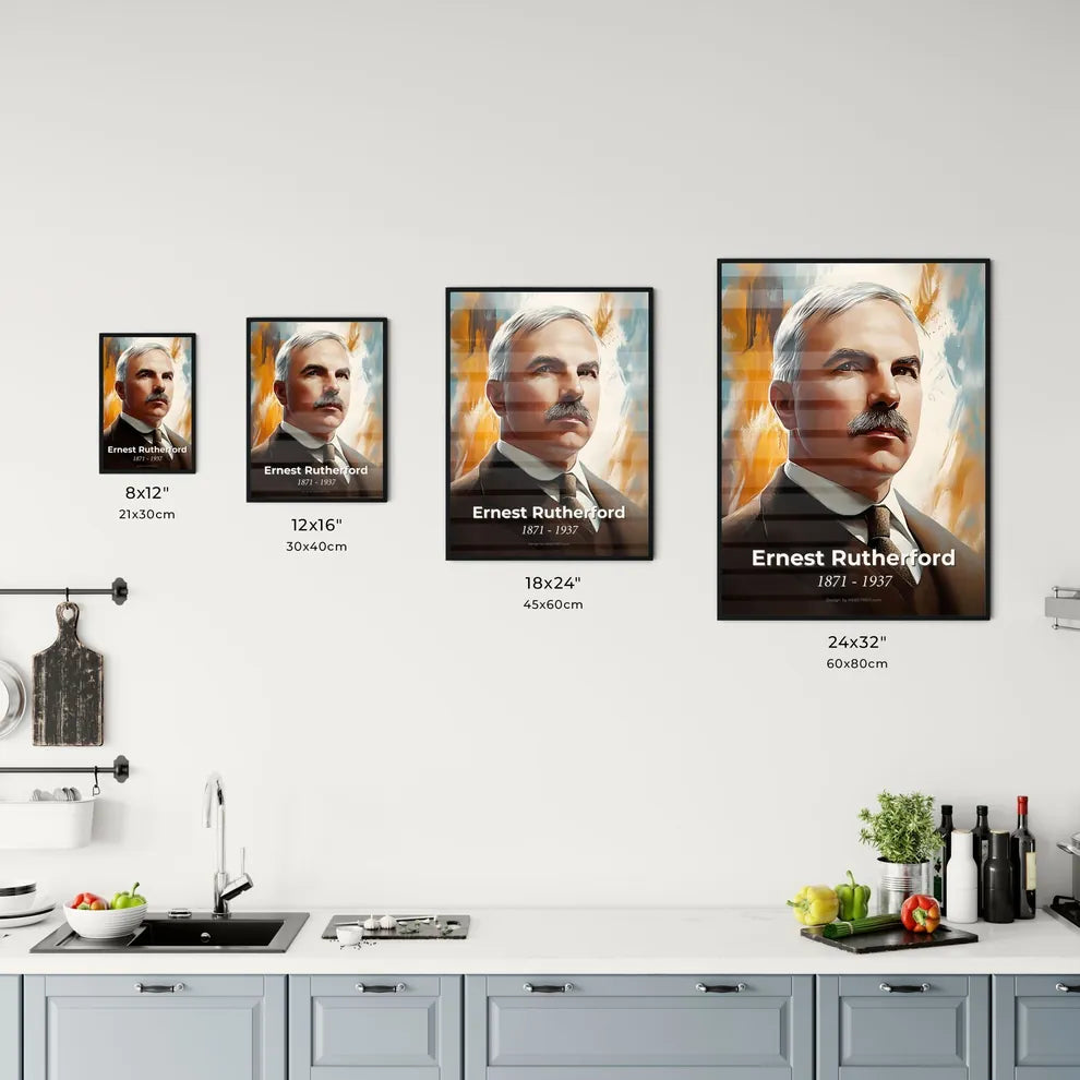 Portrait of Ernest Rutherford Size Chart
