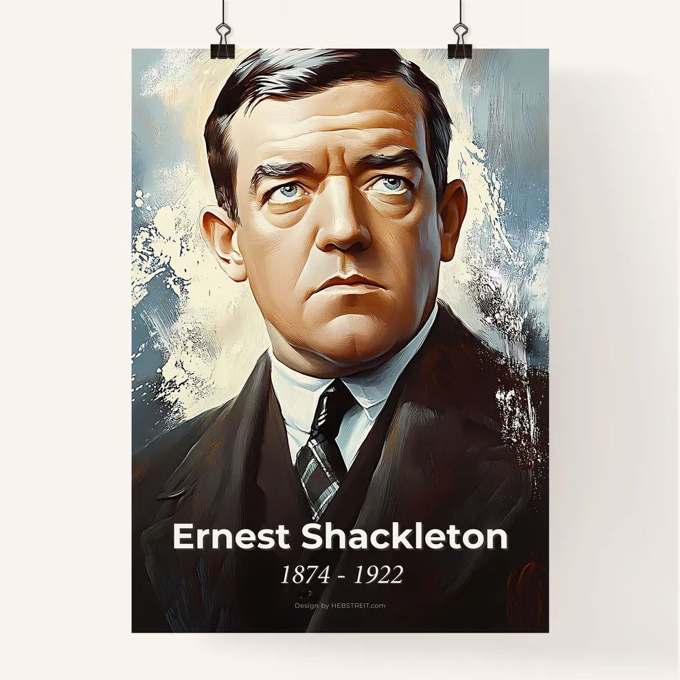 Portrait of Ernest Shackleton Poster