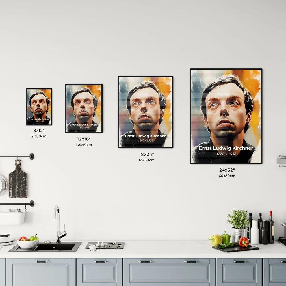 Portrait of Ernst Ludwig Kirchner Size Chart