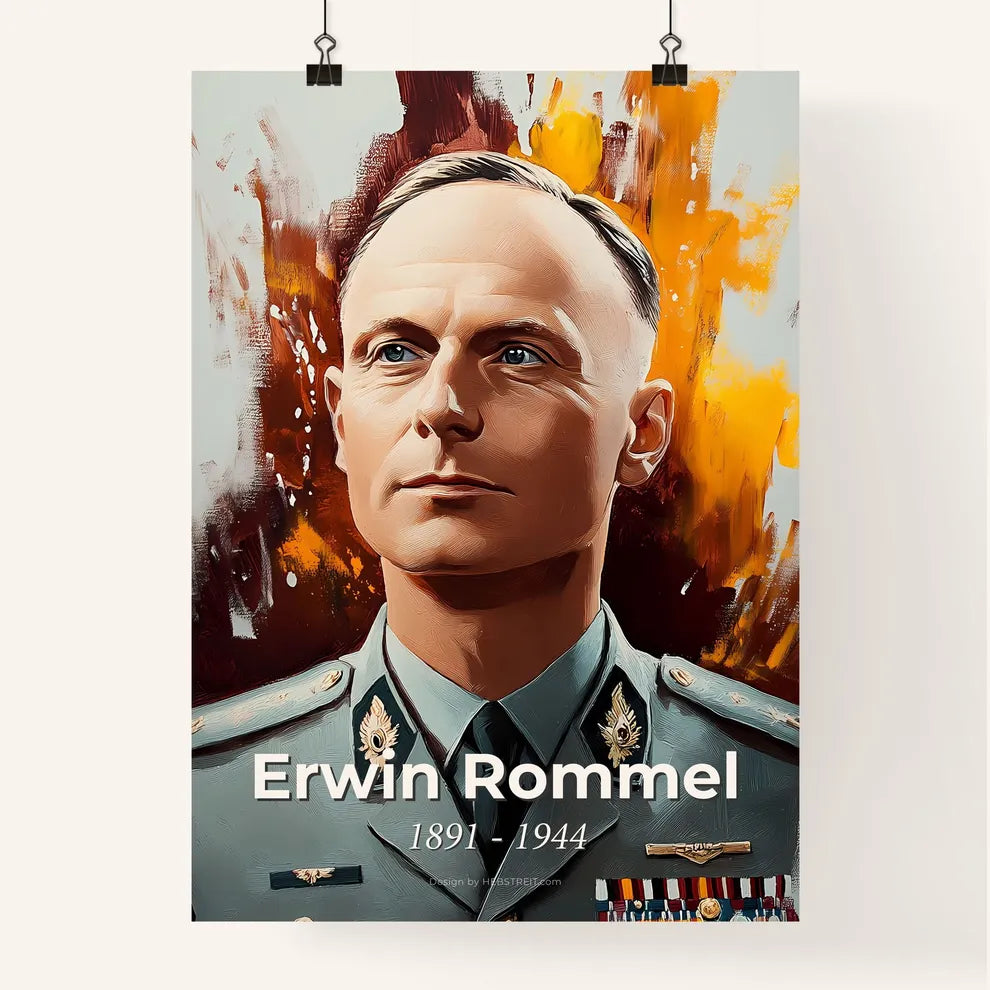 Portrait of Erwin Rommel Poster