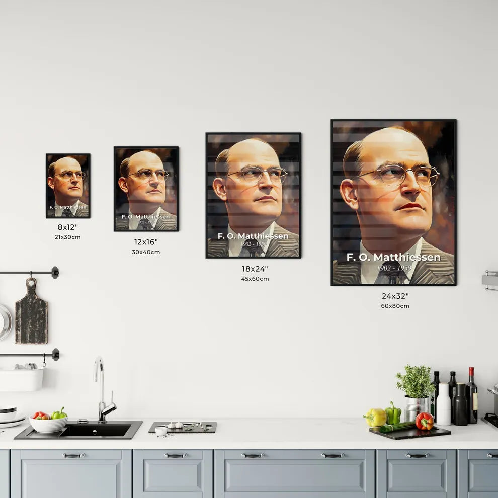 Portrait of F. O. Matthiessen Size Chart