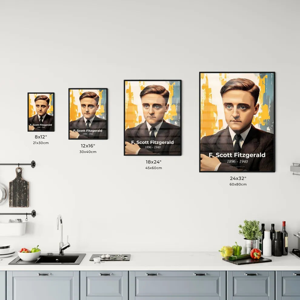 Portrait of F. Scott Fitzgerald Size Chart
