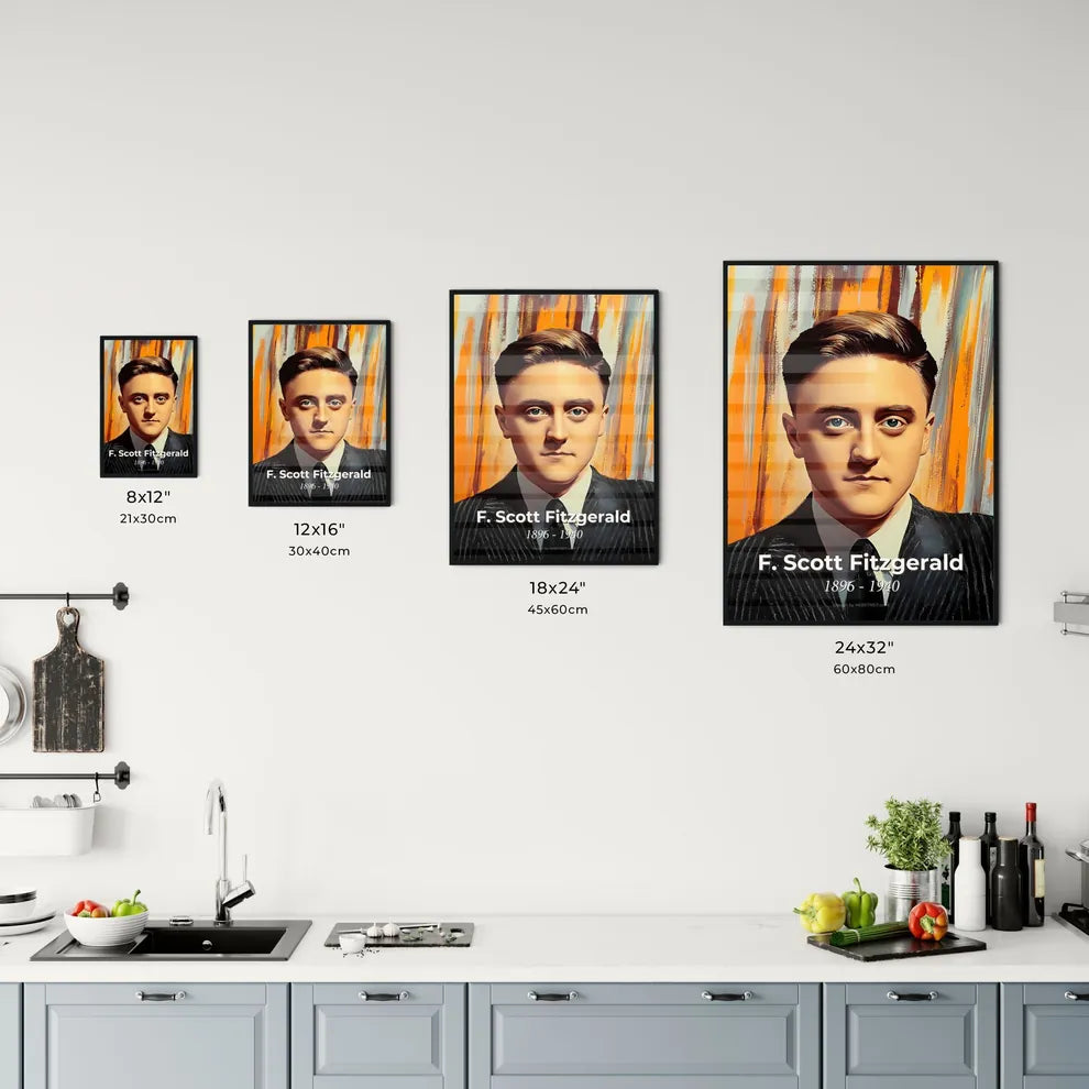 Portrait of F. Scott Fitzgerald Size Chart