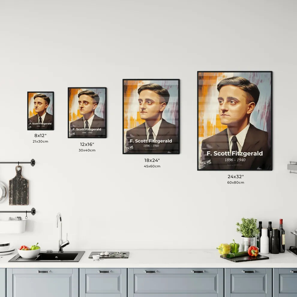 Portrait of F. Scott Fitzgerald Size Chart