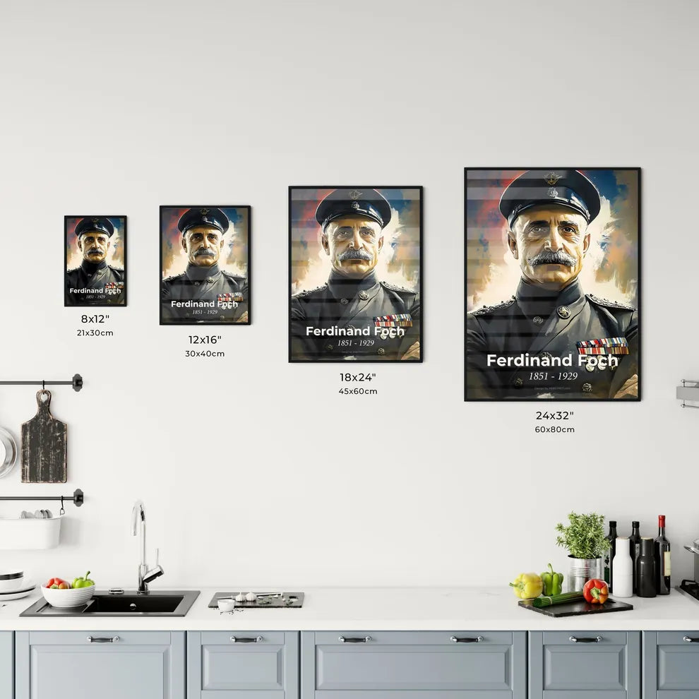 Portrait of Ferdinand Foch Size Chart
