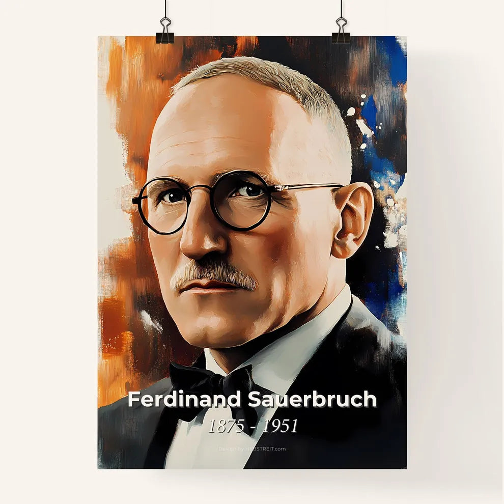 Portrait of Ferdinand Sauerbruch Poster