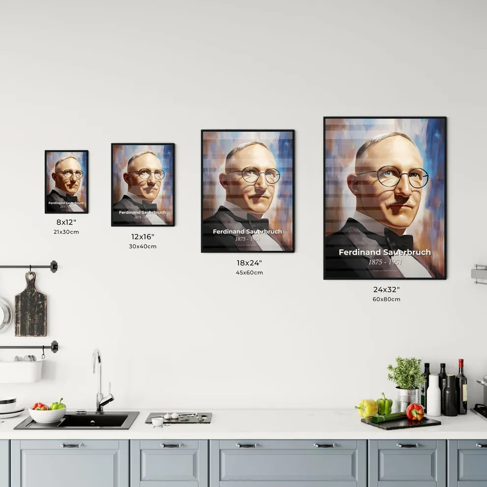 Portrait of Ferdinand Sauerbruch Size Chart