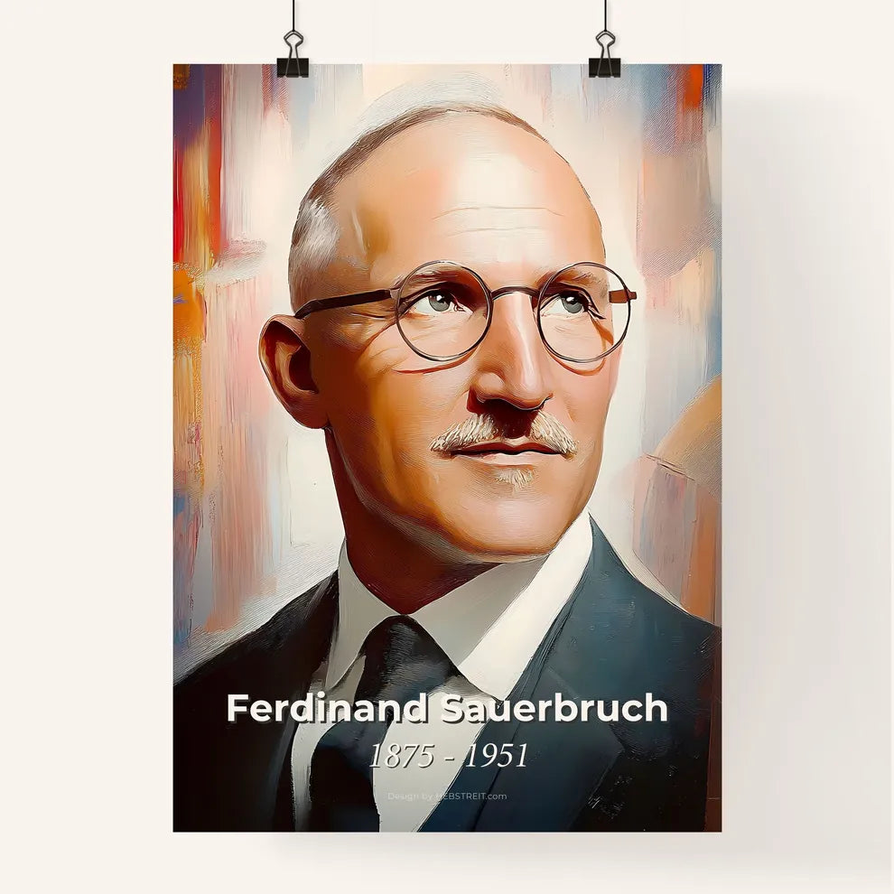 Portrait of Ferdinand Sauerbruch Poster