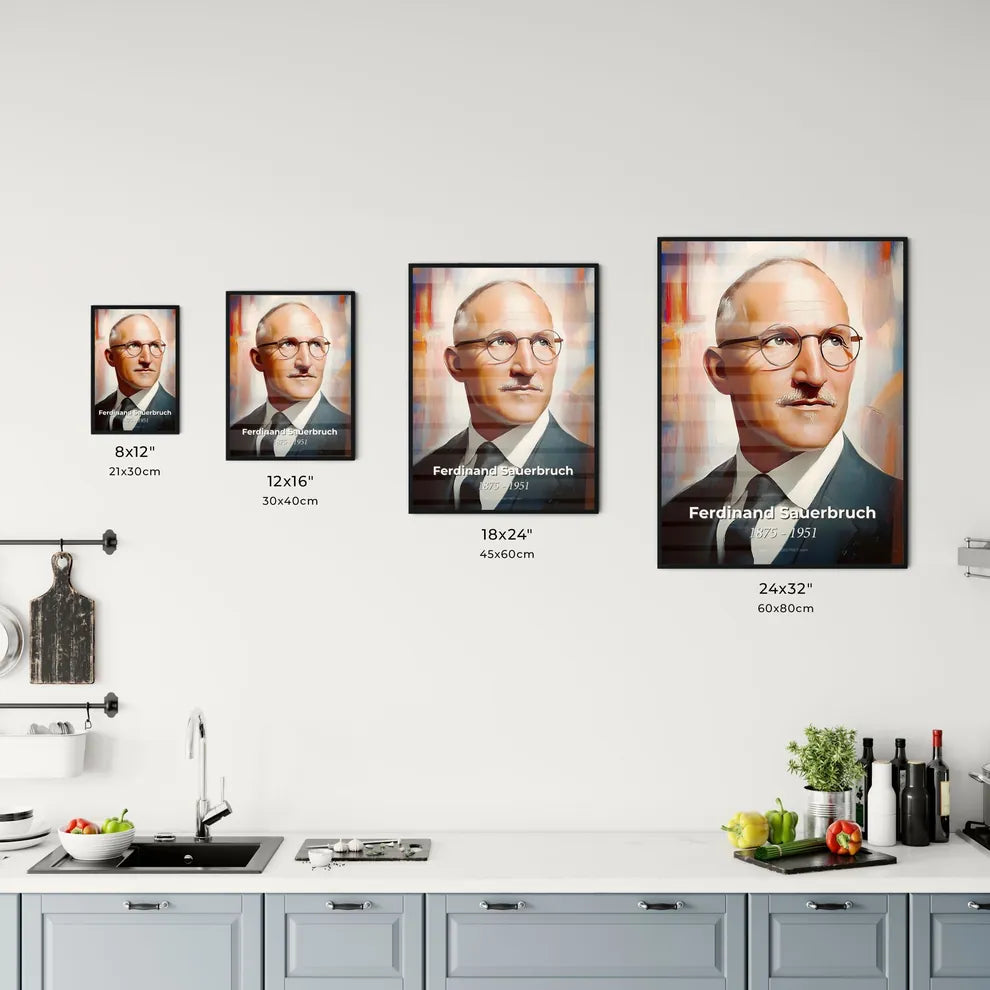 Portrait of Ferdinand Sauerbruch Size Chart