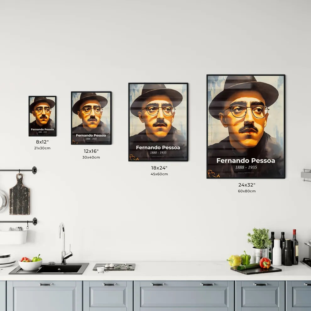 Portrait of Fernando Pessoa Size Chart