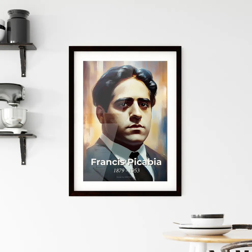 Portrait of Francis Picabia, 1879 - 1953. Impressionistic painting of a man in a suit. Custom Print