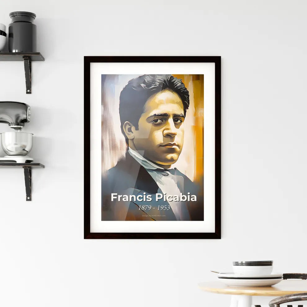 Portrait of Francis Picabia, 1879 - 1953. Impressionistic painting of a painting of a man. Custom Print