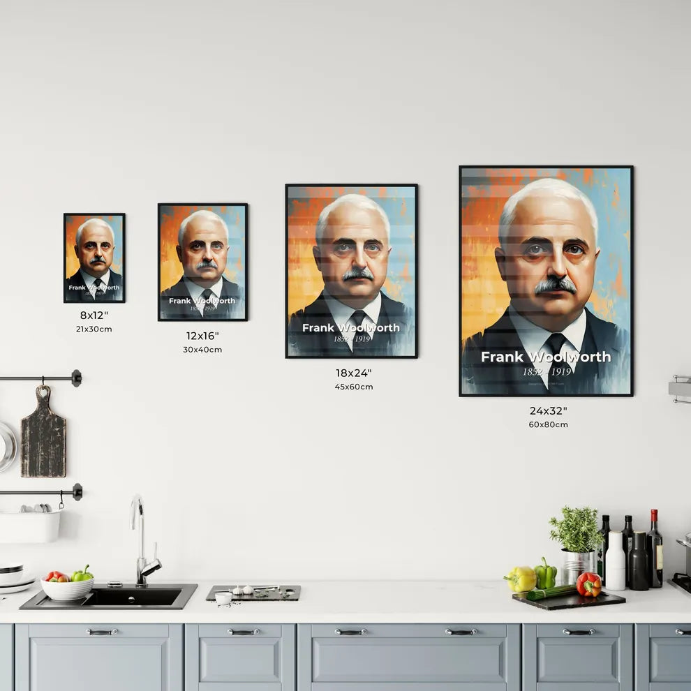 Portrait of Frank Woolworth Size Chart