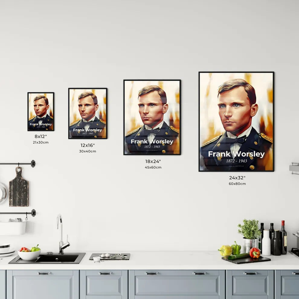 Portrait of Frank Worsley Size Chart