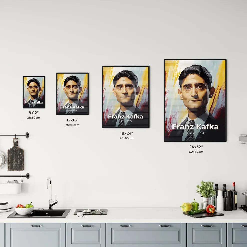 Portrait of Franz Kafka Size Chart